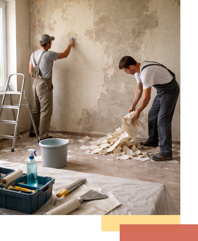 Снятие старых обоев в Ирбите быстро и качественно