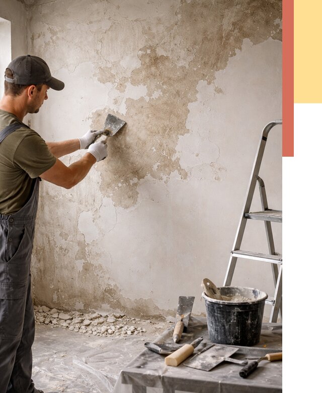 Снятие старой шпаклевки в Ирбите от 2034 руб. — быстро и недорого | ОТДЕЛОЧНИК-Рбт