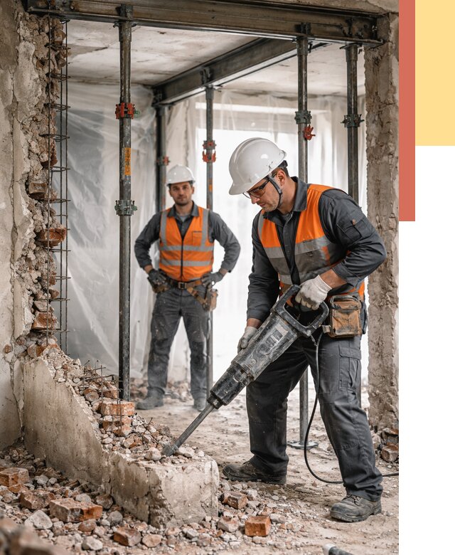 Снос несущих стен в Ирбите от 11268 руб. — демонтаж несущей стены под ключ | ОТДЕЛОЧНИК-Рбт