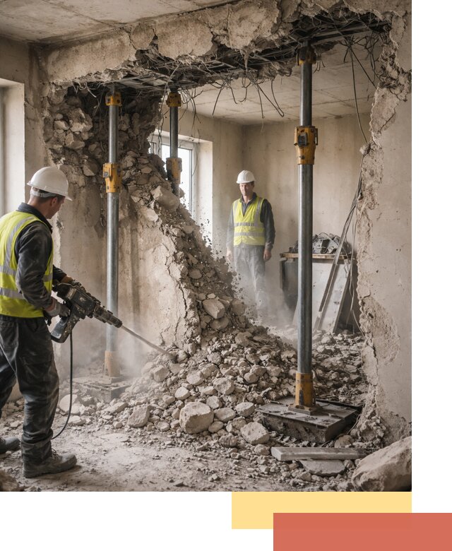 Снос несущих стен в Ирбите с гарантией безопасности и качества