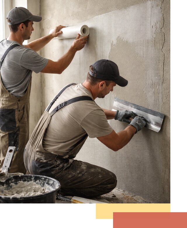 Армирование стен стеклосеткой в Ирбите для прочной отделки