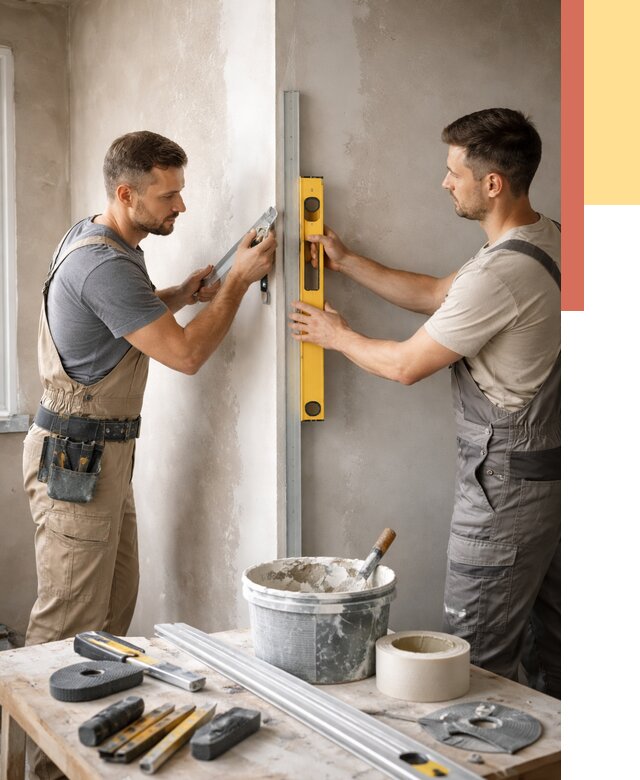 Выведение углов стен в Ирбите от 2034 руб. быстро и недорого | ОТДЕЛОЧНИК-Рбт