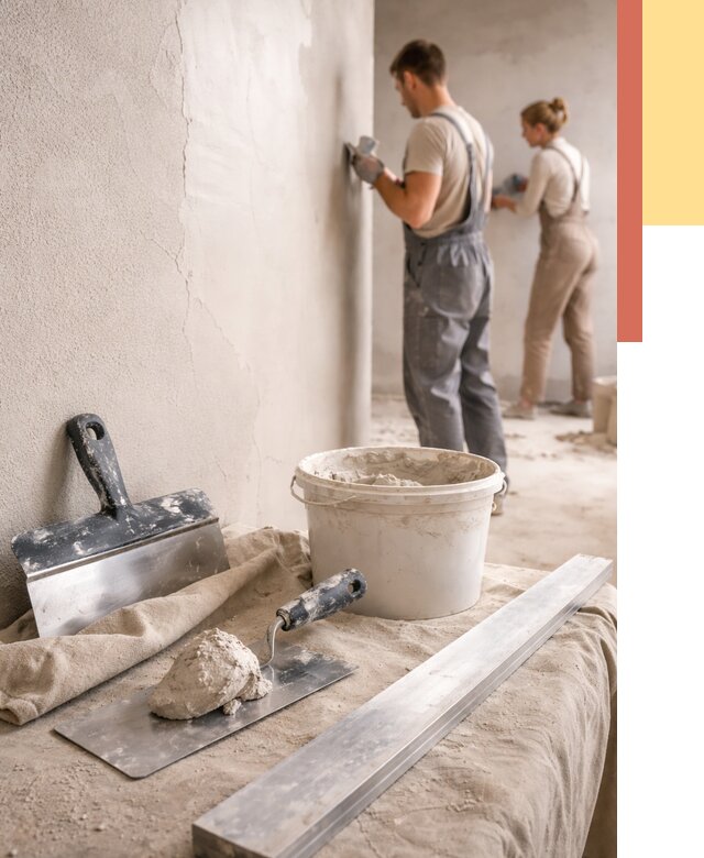 Штукатурка стен гипсовая в Ирбите от 4947 руб/м2 — быстро и недорого | ОТДЕЛОЧНИК-Рбт