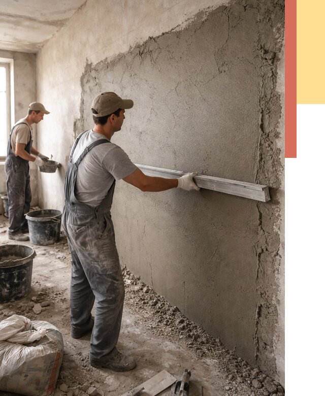 Цементная штукатурка стен в Ирбите от 4947 руб/м2 — быстро и недорого | ОТДЕЛОЧНИК-Рбт