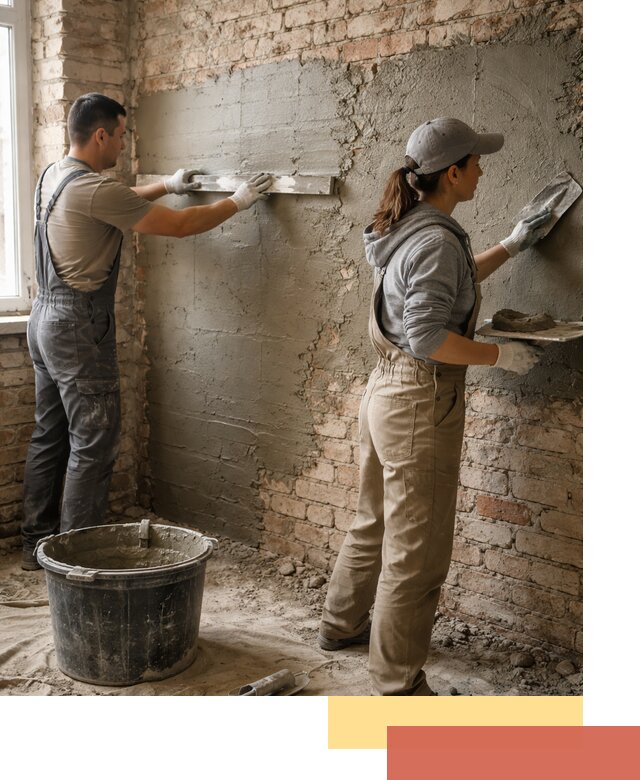 Штукатурка кирпичных стен в Ирбите — качественно и надежно