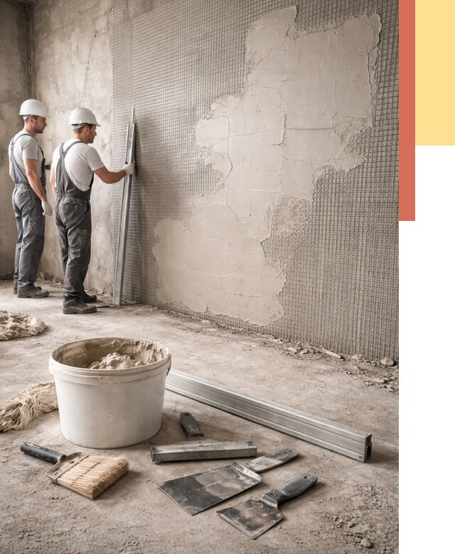 Штукатурка стен по сетке в Ирбите от 6046 руб./м2 — быстро и недорого | ОТДЕЛОЧНИК-Рбт