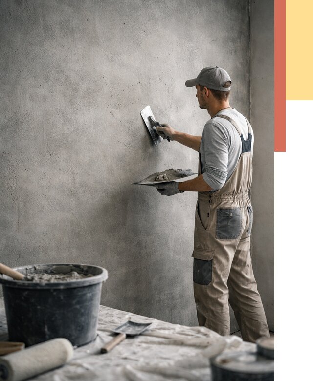 Декоративная штукатурка под бетон в Ирбите от 2748 руб./м² — нанесение под ключ | ОТДЕЛОЧНИК-Рбт