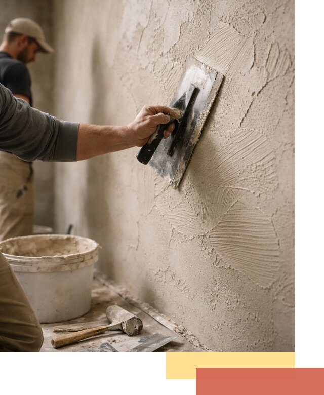 Фактурная штукатурка стен в Ирбите — монтаж, отделка, реставрация