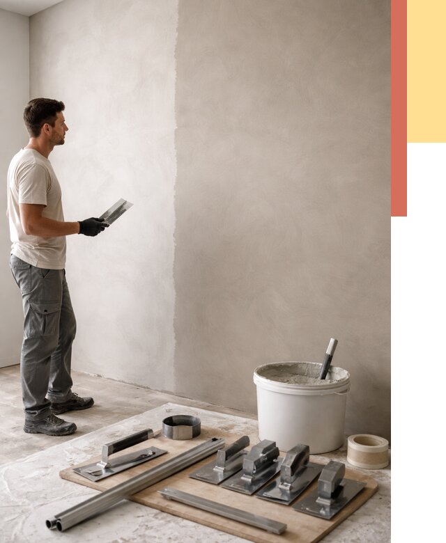 Нанесение микроцемента на стены в Ирбите от 3518 руб./м2 под ключ | ОТДЕЛОЧНИК-Рбт