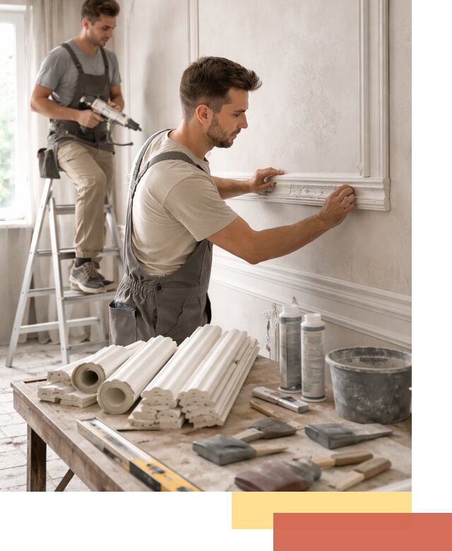 Монтаж лепнины на стены в Ирбите профессионально и качественно