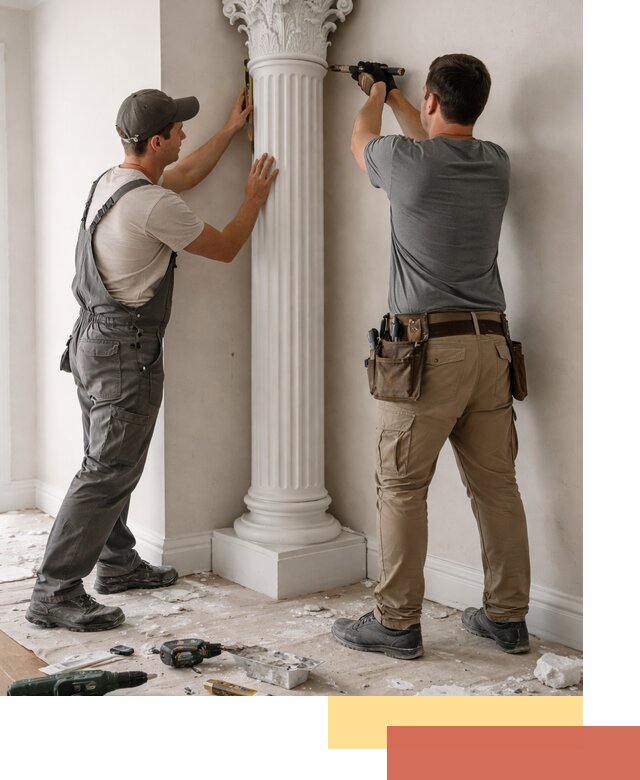 Установка декоративных колонн в Ирбите под ключ