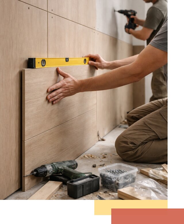 Профессиональный монтаж МДФ панелей на стены в Ирбите