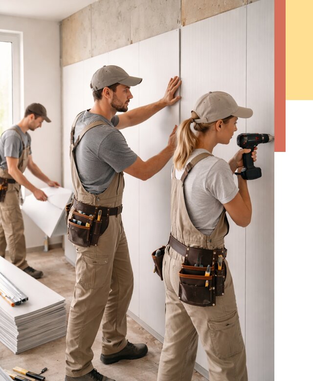 Монтаж ПВХ панелей на стены в Ирбите от 495 руб/м2 — быстро и недорого | ОТДЕЛОЧНИК-Рбт