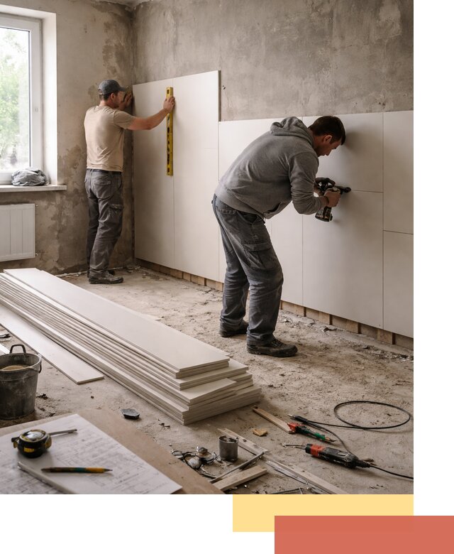 Монтаж ПВХ панелей на стены в Ирбите качественно и быстро