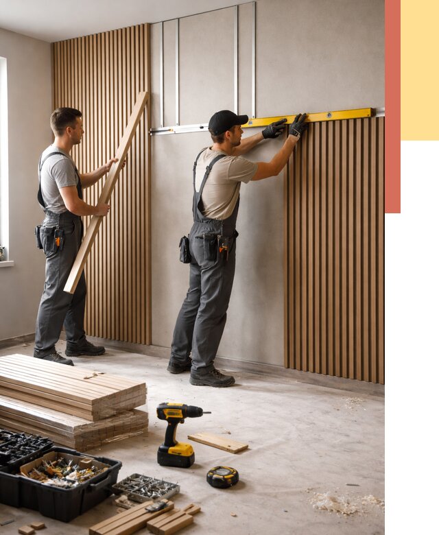 Монтаж реечных панелей на стены в Ирбите от 1319 руб. — быстро и недорого | ОТДЕЛОЧНИК-Рбт