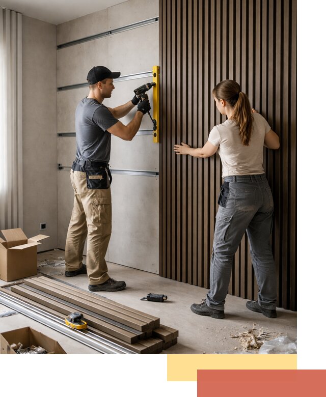 Монтаж реечных панелей на стены в Ирбите