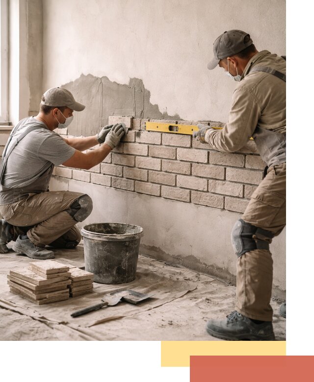 Монтаж декоративного кирпича профессионально в Ирбите