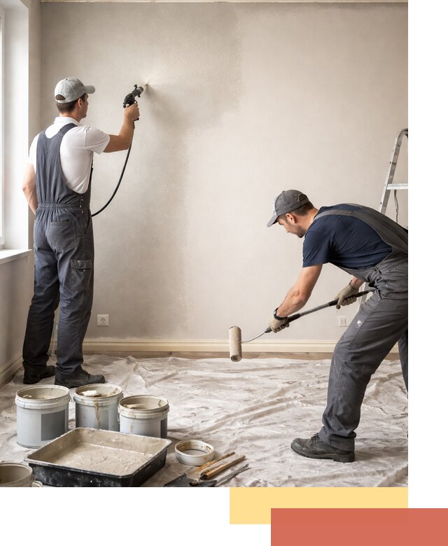 Покраска стен моющейся краской и защита поверхностей в Ирбите