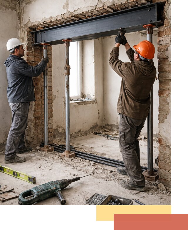 Усиление проема в стене в Ирбите для расширения и безопасности