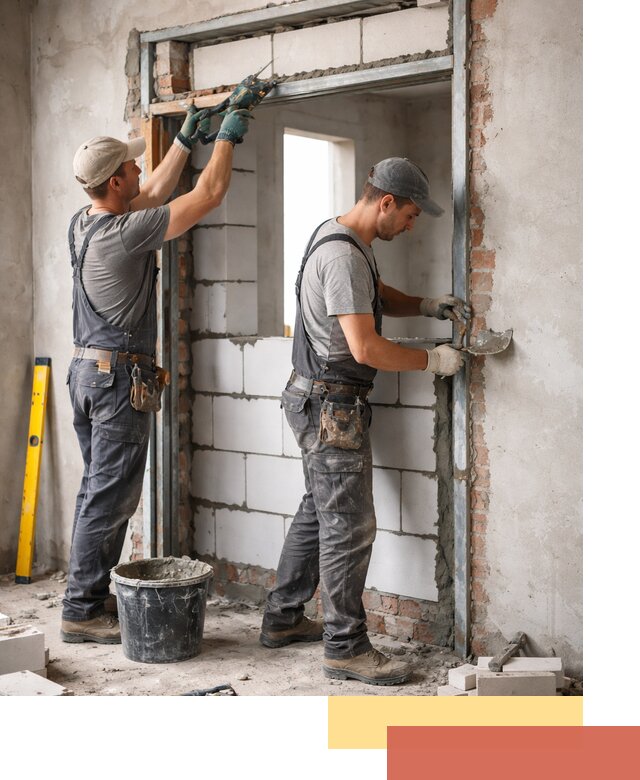 Закладка дверного проема под ключ в Ирбите: демонтаж, монтаж, отделка