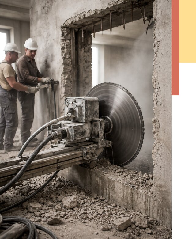 Алмазная резка проемов в Ирбите от 4947 руб. быстро и недорого | ОТДЕЛОЧНИК-Рбт