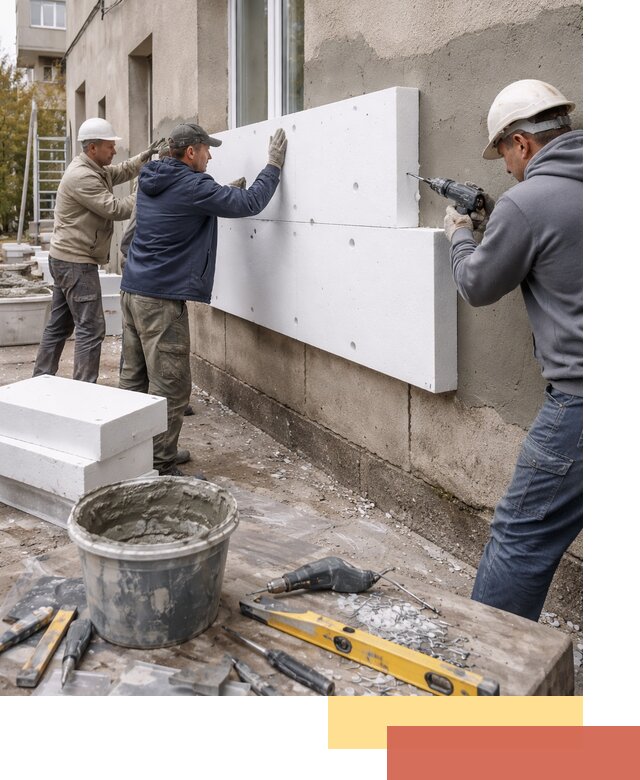 Утепление наружных стен пенопластом в Ирбите