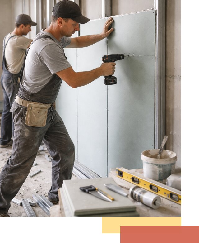 Кладка влагостойких перегородок ПГП в Ирбите