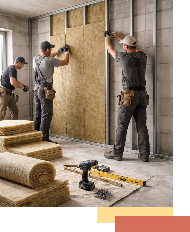 Шумоизоляция перегородок из блоков в Ирбите — монтаж и защита шумоизоляцией