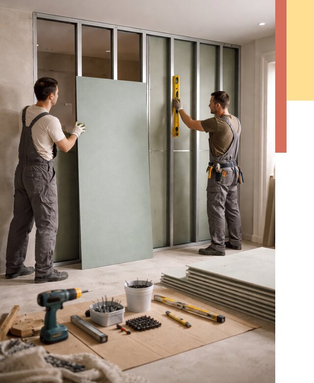 Перегородка из влагостойкого гипсокартона в Ирбите от 5277 руб. — монтаж под ключ | ОТДЕЛОЧНИК-Рбт