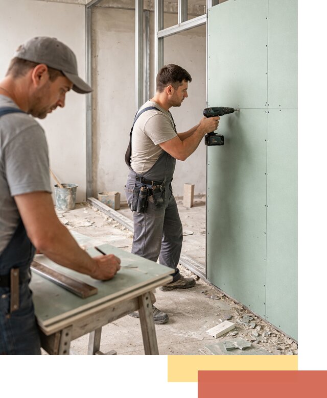 Перегородки из влагостойкого гипсокартона под ключ в Ирбите