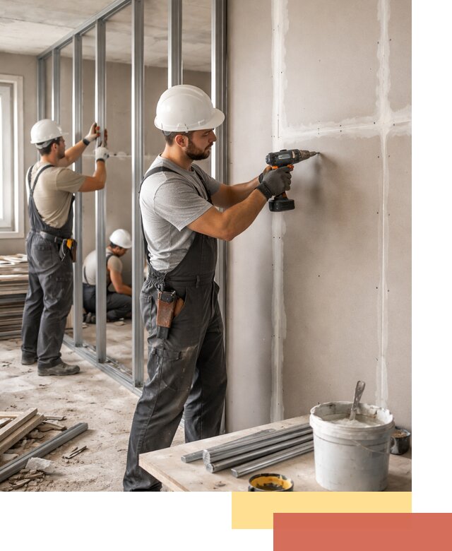 Перегородки из огнестойкого гипсокартона в Ирбите под ключ