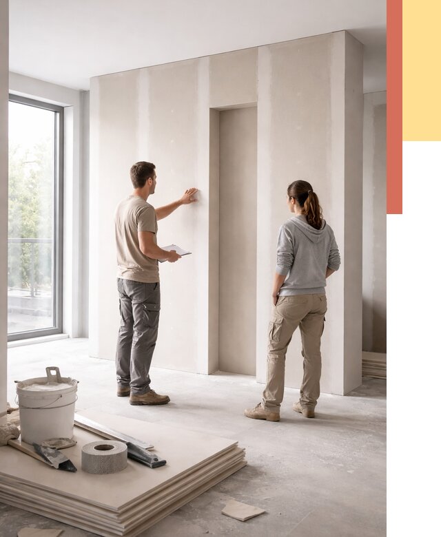 Зонирующая перегородка из гипсокартона в Ирбите от 3078 руб. под ключ | ОТДЕЛОЧНИК-Рбт