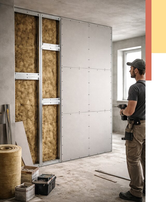 Усиленная перегородка под навеску в Ирбите от 14071 руб. — монтаж под ключ | ОТДЕЛОЧНИК-Рбт