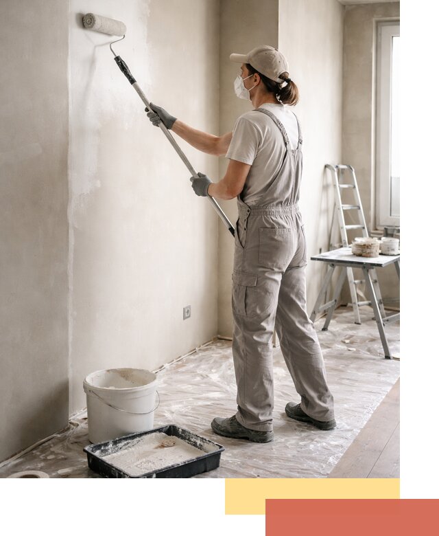 Покраска перегородок из гипсокартона в Ирбите качественно и недорого