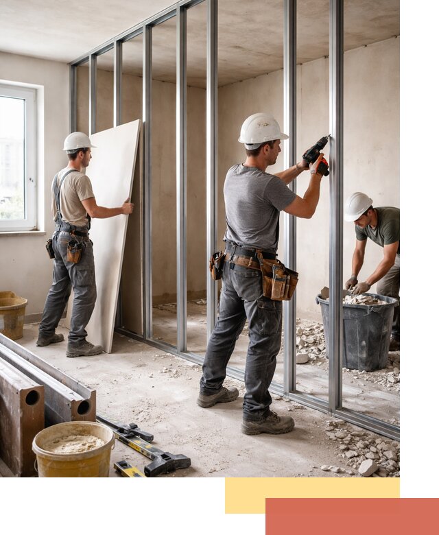 Перенос гипсокартонной перегородки в Ирбите профессионально и быстро