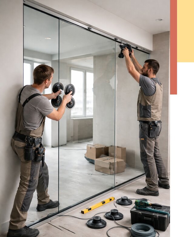 Монтаж стеклянных перегородок в Ирбите от 7145 руб. | ОТДЕЛОЧНИК-Рбт