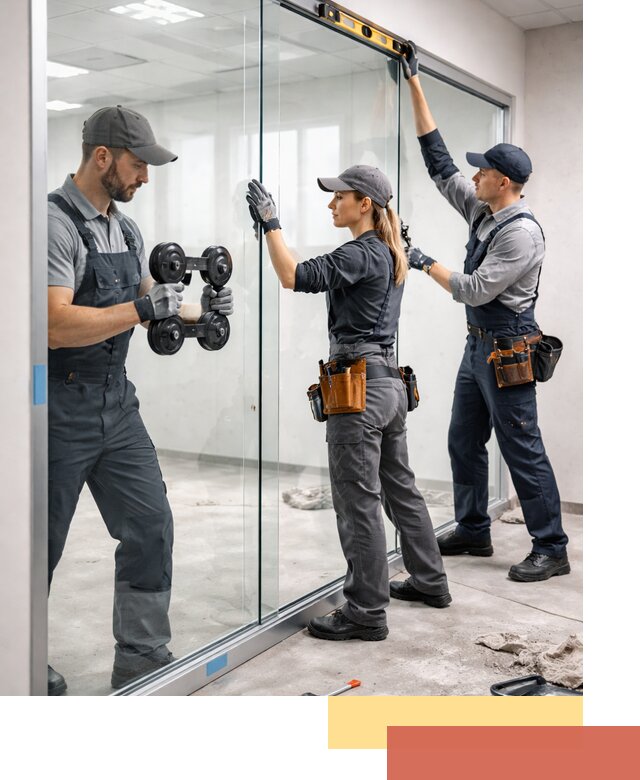 Профессиональный монтаж стеклянных перегородок в Ирбите