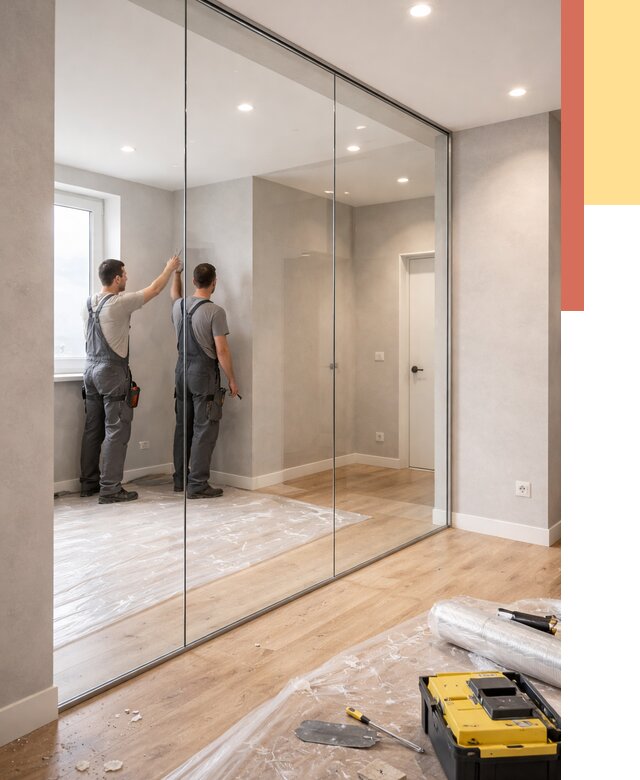 Безрамные стеклянные перегородки в Ирбите — монтаж от 10443 руб. | ОТДЕЛОЧНИК-Рбт