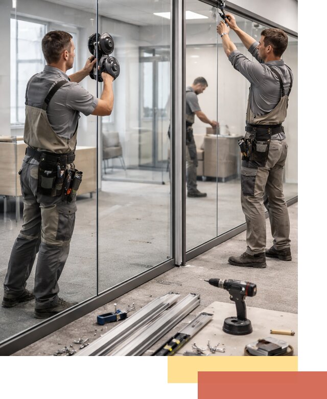 Стеклянные офисные перегородки под ключ в Ирбите