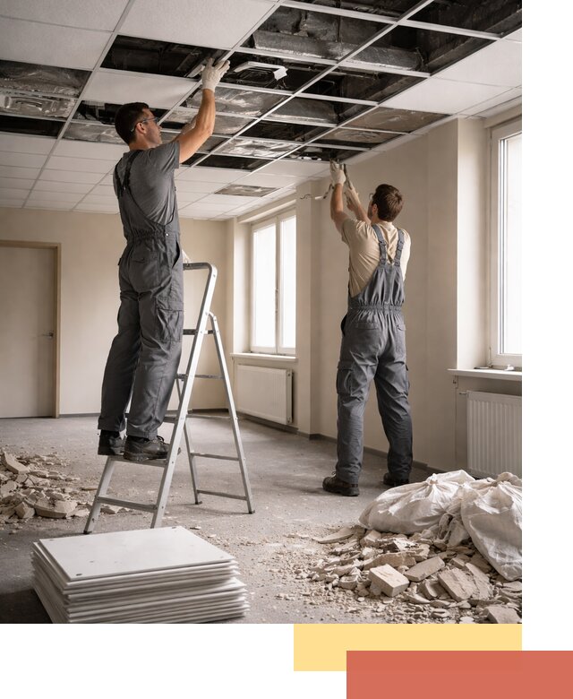 Демонтаж потолков Армстронг профессионально в Ирбите