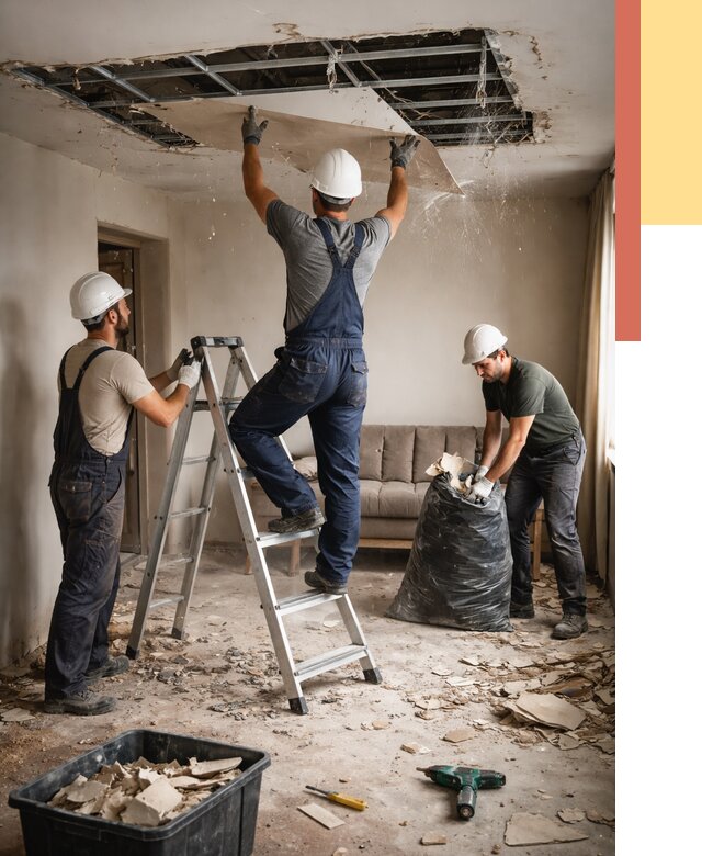 Демонтаж гипсокартонного потолка в Ирбите от 462 руб. за м2 — ОТДЕЛОЧНИК-Рбт