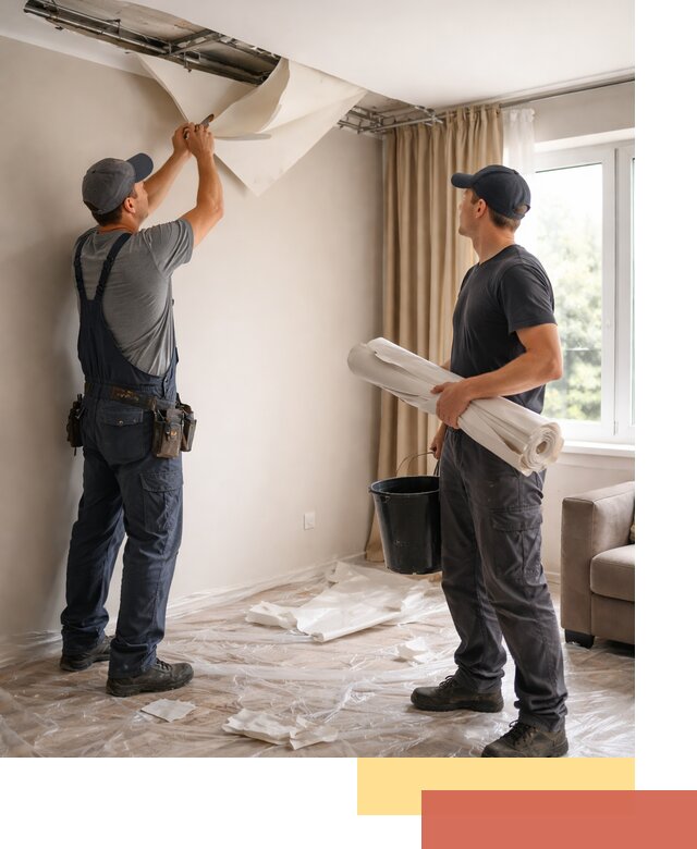 Демонтаж натяжного потолка в Ирбите быстро и аккуратно