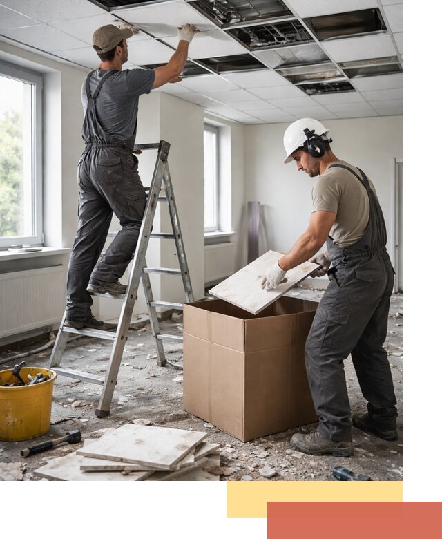 Демонтаж потолочной плитки в Ирбите быстро и аккуратно