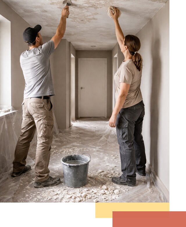 Удаление побелки с потолка в Ирбите — быстро и аккуратно