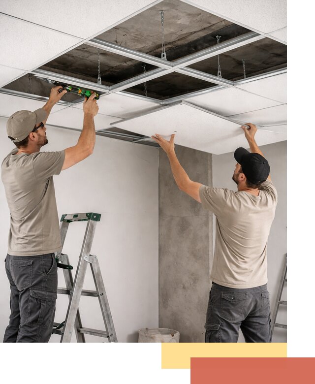 Монтаж потолка Армстронг под ключ в Ирбите