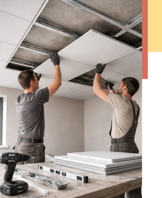 Монтаж кассетного потолка в Ирбите от 4947 руб/м2 — установка и сборка | ОТДЕЛОЧНИК-Рбт