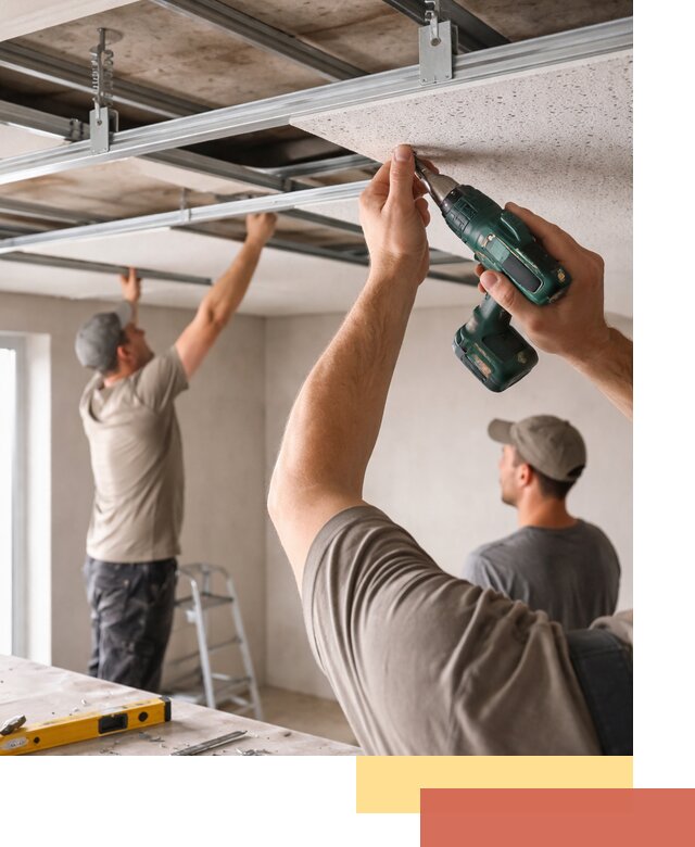 Монтаж акустического потолка в Ирбите под ключ