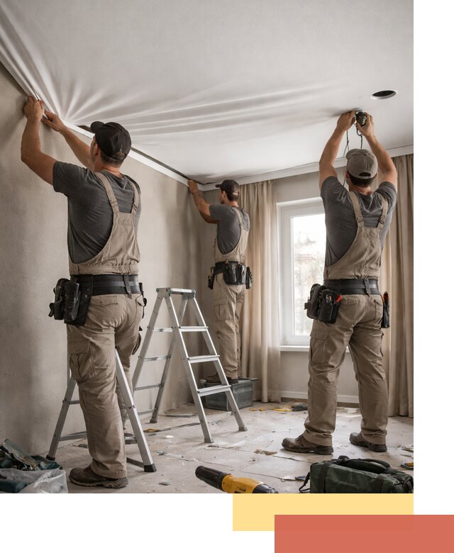 Монтаж матового натяжного потолка в Ирбите качественно и быстро