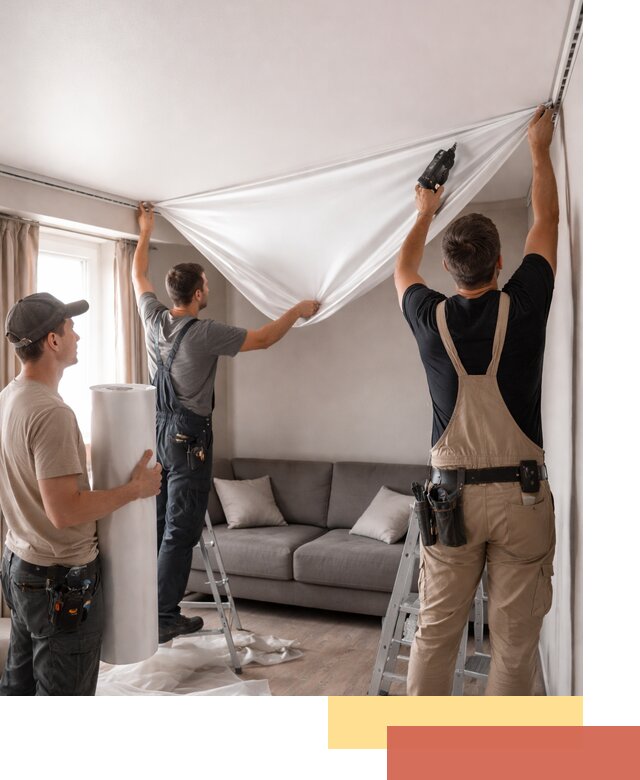 Монтаж сатинового натяжного потолка в Ирбите качественно и быстро