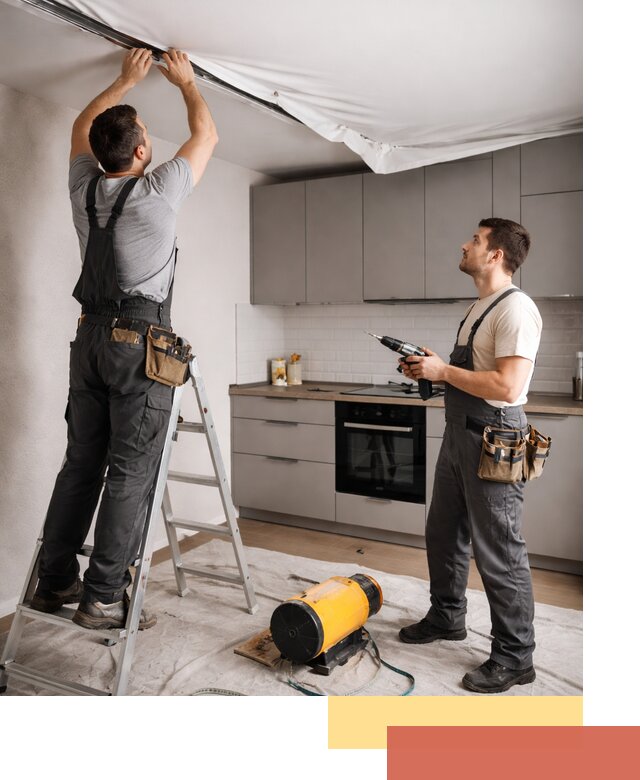 Монтаж натяжного потолка на кухне в Ирбите